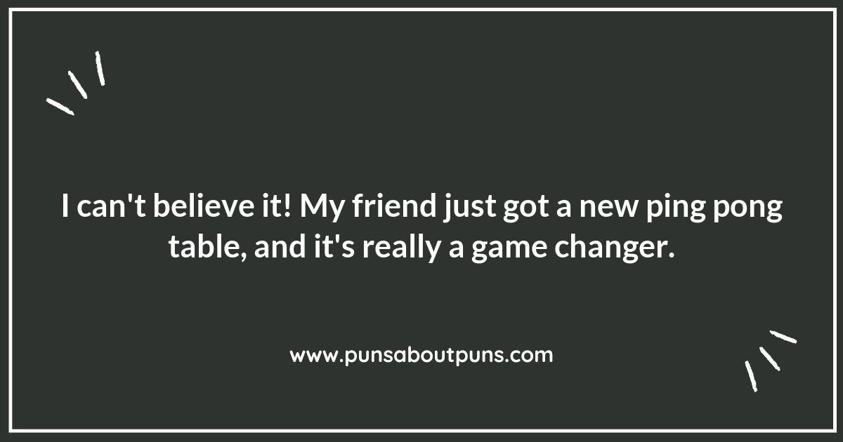 Ping Pong Puns That Are Sure to Net a Smile