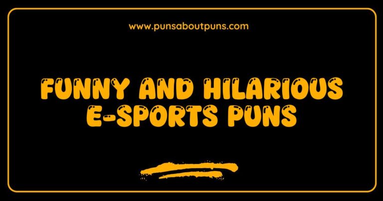 Funny E-Sports Puns That Will Level Up Your Gaming Humor