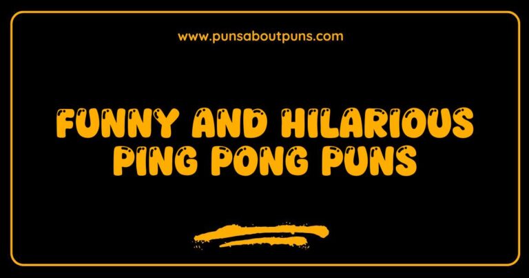 Funny Ping Pong Puns That Will Serve Up a Smile