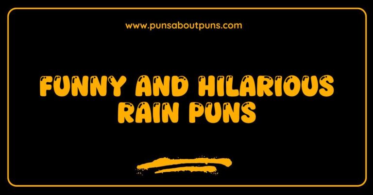 Funny Rain Puns That Will Shower You with Laughter
