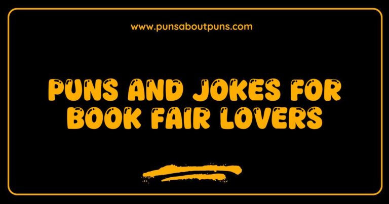 Okay, here are a few options for SEO-optimized alt text, playing with slightly different angles: **Option 1 (Focus on humor):** > A cartoon image depicting a book smiling, with speech bubbles containing puns and jokes suitable for book fair lovers. **Option 2 (Focus on the book fair):** > Illustration showcasing funny book puns and jokes, perfect for sharing at a book fair or with fellow book enthusiasts. **Option 3 (More direct and descriptive):** > Image with text featuring various puns and jokes about books, designed to appeal to book fair attendees and readers. **Option 4 (Emphasis on the content):** > Visual representation of humorous book-related puns and jokes, ideal for anyone who enjoys a good laugh at the book fair. **Why these are good:** * **Includes the main keyword:** Puns and jokes for book fair lovers (or variations) are naturally woven into the text.