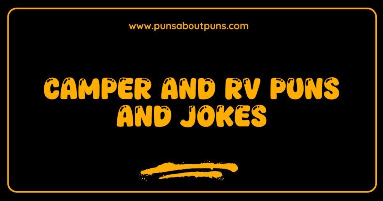 Okay, here are a few options for SEO-optimized alt text, playing with different descriptive angles: **Option 1 (Focus on humor):** > A funny illustration of a camper with a speech bubble saying a camping pun perfect for sharing some RV jokes. **Option 2 (Focus on the content type):** > Image showcasing a collection of camper and RV puns and jokes, ideal for camping enthusiasts looking for a laugh. **Option 3 (More descriptive):** > Cartoon image of a happy camper van, representative of fun camping-related jokes and RV puns. **Option 4 (Slightly shorter):** > Illustration with a humorous camper, relating to RV puns and jokes for camping lovers. **Option 5 (If the image is a graphic with text):** > Graphic design featuring examples of camper and RV puns and jokes, perfect for sharing on social media. **Why these work:** * **