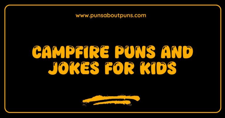 Here are a few options, playing with slightly different angles: **Option 1 (Focus on the fun):** > A group of smiling kids sitting around a campfire, enjoying funny campfire puns and jokes. **Option 2 (More specific to the topic):** > Illustration of children laughing at campfire puns and jokes while sitting around a crackling fire. **Option 3 (Slightly longer, more detail):** > Kids gathered around a campfire telling jokes and sharing funny campfire puns, perfect for a family camping trip. **Option 4 (Focus on the activity):** > Children engaged in telling campfire jokes and puns, creating a fun and memorable camping experience. **Why these are SEO-optimized:** * **Includes the keyword:** Campfire puns and jokes is naturally incorporated. * **Descriptive:** They accurately describe what's in the image. * **Relevant:** They relate directly to the
