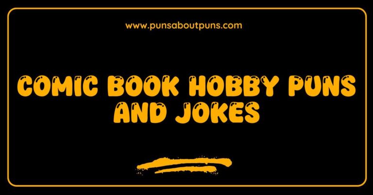 Here are a few options, playing with different angles: **Option 1 (Focus on the humor):** > A comic book panel with a funny speech bubble showcasing a typical comic book hobby pun and joke. **Option 2 (Focus on the hobby aspect):** > Image depicting a humorous scenario related to the comic book hobby, featuring a pun or joke. **Option 3 (More specific):** > Cartoon illustration showcasing a humorous take on the comic book hobby, using a clever pun or joke. **Option 4 (Slightly shorter):** > Funny comic book hobby pun and joke illustrated in a comic panel. **Explanation of why these work:** * **Keywords:** They all naturally include comic book hobby pun or comic book hobby pun and joke, which are the core keywords. * **Descriptive:** They describe what the image is (a panel, illustration, humorous scenario) rather than just