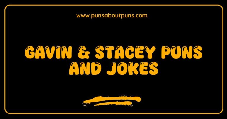 Okay, here are a few options for SEO-optimized alt text for an image related to Gavin & Stacey Puns and Jokes, keeping it descriptive and natural: **Option 1 (General):** > Image showcasing Gavin & Stacey puns and jokes, possibly featuring character images or text-based humor from the show. **Option 2 (If the image is a meme):** > A funny Gavin & Stacey meme using puns and jokes based on the popular British comedy. **Option 3 (If the image shows text):** > Text-based image displaying a collection of Gavin & Stacey puns and jokes, likely using quotes or character names. **Option 4 (If specific characters are visible):** > A picture with Gavin and Stacey characters illustrating a scene or dialogue that has been turned into a pun or joke. **Option 5 (If it's a fan-created design):** > Fan art featuring Gavin & Stacey,