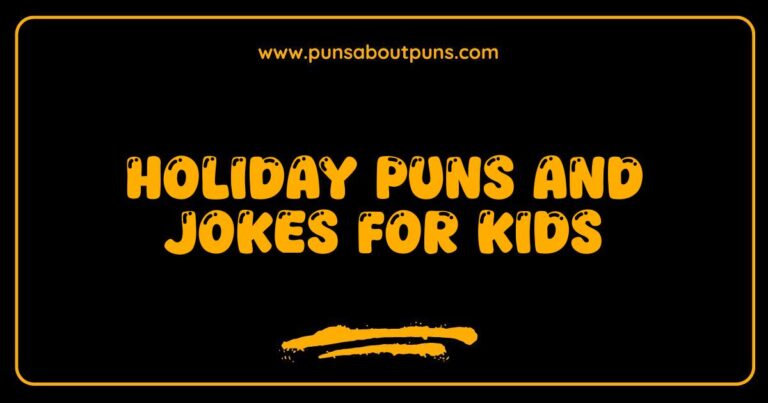 Okay, here are a few options for SEO-optimized alt text for an image related to Holiday Puns and Jokes for Kids, keeping them descriptive and natural: **Option 1 (General):** > A colorful illustration showing kids laughing at holiday puns and jokes, perfect for sharing festive cheer. **Option 2 (If the image shows specific holidays):** > A group of children giggling at a collection of Christmas, Halloween, and Thanksgiving holiday puns and jokes. **Option 3 (If the image focuses on a specific joke):** > A picture depicting a funny holiday pun being told to kids, showcasing the joy of simple holiday jokes. **Option 4 (If the image is a list or text-based):** > An image displaying a list of holiday puns and jokes for kids, ready to bring laughter to the family gatherings. **Option 5 (If the image shows a related object, like a book):** >