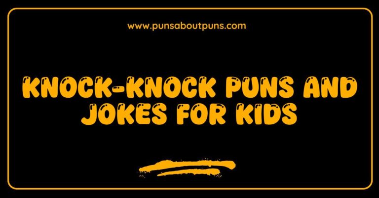 Here are a few options, playing with slightly different aspects: **Option 1 (Focus on the fun):** > A group of smiling children laughing while sharing knock-knock puns and jokes for kids. **Option 2 (Focus on the type of joke):** > Illustration of kids telling knock-knock jokes, showcasing the fun and humor of knock-knock puns and jokes for kids. **Option 3 (Focus on the activity):** > Children engaged in playful banter, enjoying a collection of knock-knock puns and jokes for kids. **Option 4 (More detailed):** > A colorful image depicting several children having a great time telling each other knock-knock puns and jokes for kids, highlighting the joy of wordplay. **Option 5 (Shorter and direct):** > Kids laughing while sharing knock-knock puns and jokes for kids.