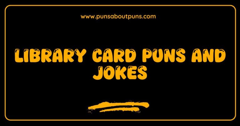 Here are a few options, playing with different angles: **Option 1 (Focus on humor):** > A funny illustration showing a library card with a speech bubble saying a pun, highlighting the humor of library card puns and jokes. **Option 2 (Focus on the concept):** > Image showcasing the concept of library card puns and jokes, possibly with a visual pun or a humorous depiction of a library card. **Option 3 (More straightforward):** > Graphic with text and images related to library card puns and jokes, ideal for sharing on social media or blog posts. **Option 4 (If the image shows a specific pun):** > A visual of a library card making a pun, a great example of library card puns and jokes. **Option 5 (Slightly more detailed):** > Close-up of a library card with a humorous caption, representing examples of library card puns and jokes. **Key Considerations