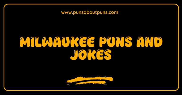 Okay, here are a few options, playing with slightly different angles, all optimized for SEO and natural language: **Option 1 (Focus on visual):** > A cartoon illustration of a Milwaukee skyline with speech bubbles containing funny Milwaukee puns and jokes. **Option 2 (Focus on topic):** > Image showcasing Milwaukee puns and jokes, featuring humorous wordplay related to the city. **Option 3 (Slightly more specific):** > A graphic displaying various Milwaukee puns and jokes, designed to be lighthearted and entertaining. **Option 4 (If the image includes a person):** > A person laughing while reading Milwaukee puns and jokes, displayed in a fun and engaging format. **Option 5 (If the image is of a specific item like a mug):** > A coffee mug featuring a collection of clever Milwaukee puns and jokes. **Key things these alt texts do:** * **Include the main keyword:**