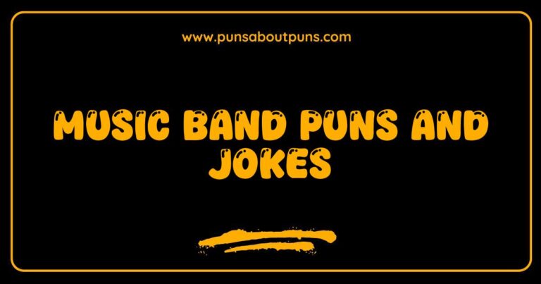 Okay, here are a few options for SEO-optimized alt text for an image related to Music Band Puns and Jokes, keeping it descriptive and natural: **Option 1 (General):** > A humorous cartoon illustration featuring various music band puns and jokes. **Option 2 (More Specific):** > Image showcasing funny music band puns and jokes, likely with visual representations of the wordplay. **Option 3 (If the image has characters):** > A group of illustrated characters telling music band puns and jokes, creating a lighthearted scene. **Option 4 (If the image is a text graphic):** > Text graphic displaying a collection of clever music band puns and jokes, suitable for sharing. **Option 5 (If the image focuses on a specific type of pun):** > Visual representation of a music band pun joke, using imagery to enhance the humorous wordplay. **Key elements in these alt texts:**