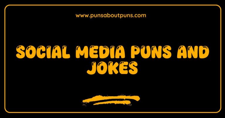 Okay, here are a few options for SEO-optimized alt text for an image related to Social Media Puns and Jokes, keeping it descriptive and natural: **Option 1 (General):** > A funny graphic with social media puns and jokes, showcasing relatable humor about online platforms. **Option 2 (If the image is a visual pun):** > Image displaying a visual social media pun, a clever joke playing on common internet slang and platform features. **Option 3 (If the image shows a collection):** > Collection of social media puns and jokes presented in a visually engaging format, perfect for sharing online. **Option 4 (If the image is a meme):** > A relatable meme featuring a social media pun, using humor to comment on online culture and trends. **Option 5 (If the image has text):** > Image with text-based social media puns and jokes, designed to be humorous and engaging for