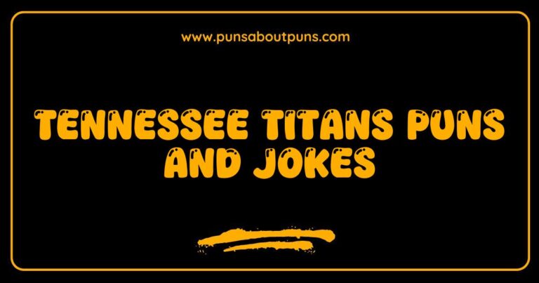 Here are a few options, playing with different aspects: **Option 1 (Focus on humor):** > A funny illustration showcasing Tennessee Titans puns and jokes, perfect for football fans who love a good laugh. **Option 2 (Focus on content):** > Image displaying various Tennessee Titans puns and jokes, ideal for sharing with fellow Titans supporters and adding some humor to game day. **Option 3 (Focus on team):** > Visual representation of Tennessee Titans themed puns and jokes, great for any fan looking to celebrate their team with a bit of fun. **Option 4 (Slightly shorter):** > Tennessee Titans puns and jokes depicted in an image, a humorous treat for football enthusiasts. **Option 5 (If the image is a meme):** > Tennessee Titans meme featuring puns and jokes related to the team, a fun shareable for social media. **Key Points Used:** * **Main Keyword:**