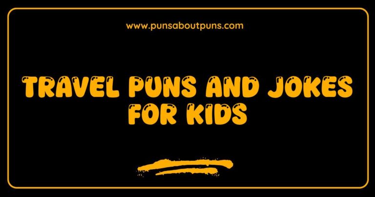 Okay, here are a few options for SEO-optimized alt text for an image related to Travel Puns and Jokes for Kids, keeping it descriptive and natural: **Option 1 (General):** > A colorful illustration of a suitcase with silly faces and speech bubbles containing travel puns and jokes for kids. **Option 2 (Focus on kids):** > Happy kids laughing at travel puns and jokes written on a map background, perfect for family travel fun. **Option 3 (If the image is a specific joke):** > A funny image showing a globe wearing sunglasses, illustrating a travel pun or joke for kids about seeing the world. **Option 4 (If the image includes transportation):** > A cartoon airplane with a big smile telling travel puns and jokes to children, ideal for entertaining on long trips. **Option 5 (Slightly shorter):** > Travel puns and jokes for kids depicted in a playful drawing with
