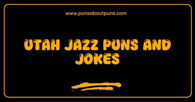Here are a few options, varying slightly in style and length: **Option 1 (Concise):** > A funny image showcasing Utah Jazz puns and jokes. **Option 2 (Slightly more detail):** > Visual representation of Utah Jazz related humor including puns and jokes. **Option 3 (Focus on content):** > Image featuring wordplay and jokes centered on the Utah Jazz basketball team. **Option 4 (More specific, if applicable):** > A cartoon illustration with Utah Jazz puns and jokes displayed in speech bubbles. **Explanation of why these work:** * **Keywords:** They all naturally incorporate Utah Jazz puns and jokes or Utah Jazz related humor which is the target keyword. * **Descriptive:** They describe the image's content as related to humor, puns, and the Utah Jazz. * **SEO-Friendly:** They use relevant keywords without keyword stuffing.