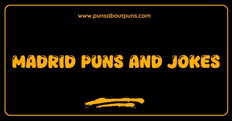 Here are a few options for SEO-optimized alt text for an image related to Madrid Puns and Jokes, depending on what the image depicts: **Option 1 (If the image is a visual pun, like a picture of a 'mad' person in Madrid):** Madrid puns and jokes: A funny image of a 'mad' person in Madrid, playing on the city's name for a humorous visual. **Option 2 (If the image is a general picture of Madrid with some text overlaid):** Madrid puns and jokes: Image of a beautiful Madrid cityscape with a humorous caption related to Madrid puns. **Option 3 (If the image is a graphic with text-based puns):** Madrid puns and jokes: Graphic showcasing clever and funny puns about Madrid, Spain. **Option 4 (If the image is a landmark in Madrid with a punny caption):** Madrid puns and jokes: The Royal Palace of