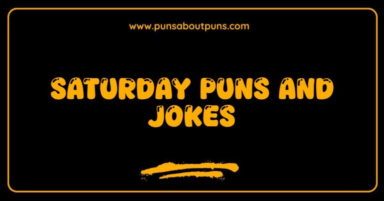 Here are a few options for SEO-optimized alt text for an image related to 'Saturday Puns and Jokes', keeping in mind different possible image content: **Option 1 (If the image is a graphic with text):** Saturday Puns and Jokes Graphic: Get your weekend started with a laugh using these funny Saturday puns. **Option 2 (If the image is a person laughing at something related to Saturday):** Person laughing at Saturday Puns and Jokes: Enjoying a humorous start to the weekend with some clever Saturday puns. **Option 3 (If the image is a calendar page showing Saturday with a funny graphic):** Saturday Calendar Page with Funny Illustration: Celebrating Saturday with a dose of humor and Saturday puns to brighten your day. **Option 4 (More generic):** Collection of Saturday Puns and Jokes: Find the perfect funny saying to share this Saturday. **Explanation of why these are good:** *