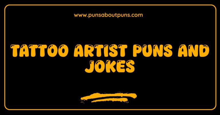 Here are a few options for SEO-optimized alt text for an image related to Tattoo Artist Puns and Jokes, depending on what the image depicts: **Option 1 (If the image is a funny tattoo design):** Funny tattoo design showcasing tattoo artist puns and jokes. A clever and humorous piece of body art. **Option 2 (If the image is a text-based joke or meme):** Tattoo artist pun joke image. Enjoy a laugh with this relatable humor about the tattoo industry. **Option 3 (If the image is a tattoo artist laughing or smiling):** Tattoo artist enjoying a good laugh at tattoo artist puns and jokes. Finding humor in the art of tattooing. **Option 4 (If the image is a cartoon illustration):** Cartoon illustration featuring tattoo artist puns and jokes. Lighthearted and funny artwork for tattoo enthusiasts. **Explanation of why these are good:** * **Keyword