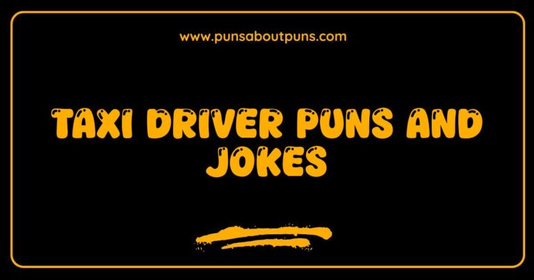Okay, here are a few options for SEO-optimized alt text for an image related to Taxi Driver Puns and Jokes, keeping it descriptive and natural: **Option 1 (Focus on image content if it's a visual pun):** > A cartoon taxi cab with speech bubble saying 'I'm driven to make you laugh' a visual example of taxi driver puns and jokes **Option 2 (More general, if the image is a general taxi picture):** > Image of a taxi cab, a common subject for taxi driver puns and jokes often used in lighthearted humor **Option 3 (If the image shows a person):** > A taxi driver smiling holding a sign with a taxi driver pun a fun example of the humor and jokes associated with the profession **Option 4 (If it's a collection or collage):** > Collage of images related to taxi drivers and their humour, showcasing