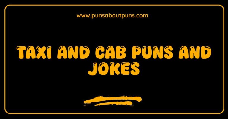 Okay, here are a few options for SEO-optimized alt text for an image related to Taxi and Cab Puns and Jokes, keeping them descriptive and natural-sounding: **Option 1 (General):** > A cartoon illustration featuring a taxi with a speech bubble saying a funny taxi pun. This image is related to taxi and cab puns and jokes. **Option 2 (If the image has a specific visual element):** > A yellow taxi cab with cartoon eyes and a smiling face, pictured with a speech bubble containing a clever cab joke. This image is part of a collection of taxi and cab puns and jokes. **Option 3 (If the image shows people):** > A drawing of two people laughing while a taxi driver makes a humorous remark. This image illustrates a funny scenario related to taxi and cab puns and jokes. **Option 4 (If the image is simple and focuses on text):** > A graphic showing a funny text