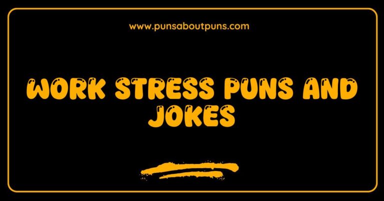 Here are a few options for SEO-optimized alt text for an image related to Work Stress Puns and Jokes, catering to slightly different image possibilities: **Option 1 (General, for a visually stressed person):** `Alt text: Stressed person at work; funny work stress puns and jokes to lighten the mood.` **Option 2 (For an image of a humorous sign or meme):** `Alt text: Funny work stress pun; lighten your day with these relatable work stress puns and jokes.` **Option 3 (If the image includes text from a specific joke):** `Alt text: Hilarious work stress joke; find more funny work stress puns and jokes to beat the Monday blues.` **Option 4 (For a cartoon or illustration):** `Alt text: Cartoon depicting work stress; discover funny work stress puns and jokes for a laugh at work.` **Explanation of choices:** * **Keyword Focus:** Each option