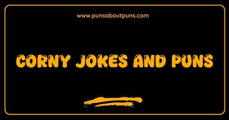 Corny Jokes and Puns: A laughing emoji surrounded by speech bubbles with cheesy jokes.